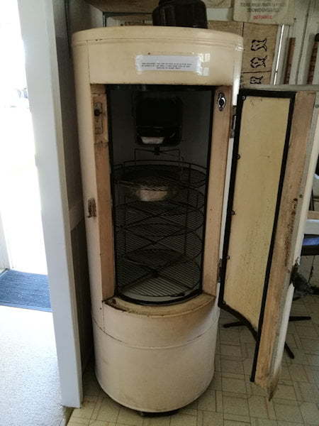 Kirby Rotafrig at the Dairy Museum in Murgon, one of only 30 to 40 cylinder shaped Rotafrig refrigerators made 