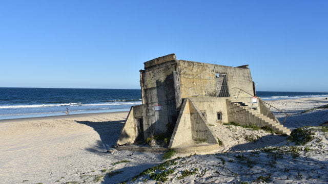 Fort Gun Bunker on the Ocean Beach at Bribie Island