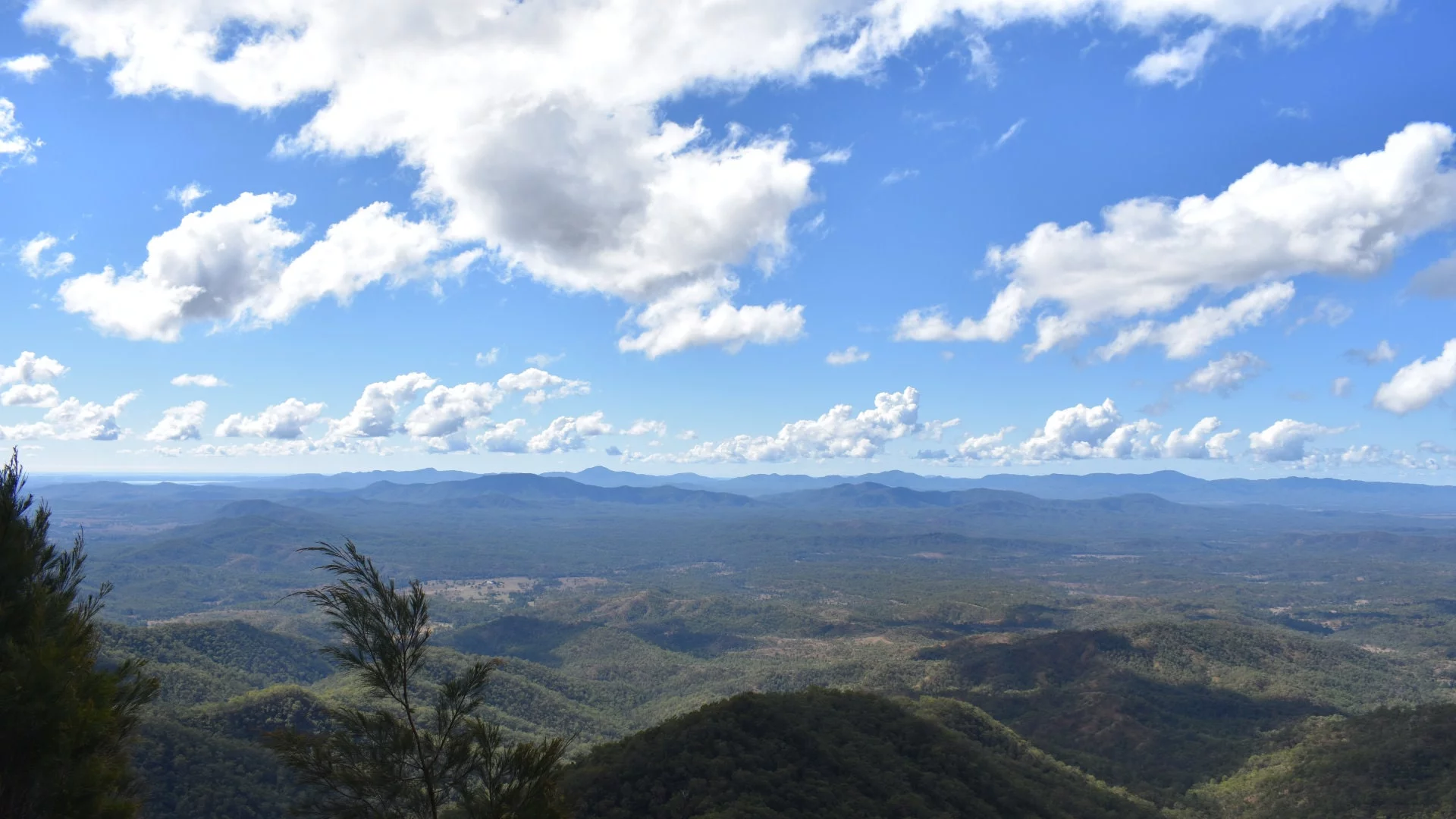 View from The Lookout at Kroombit Tops looking over the Boyne Valley. Kroombit Tops National Park north of Cania Gorge