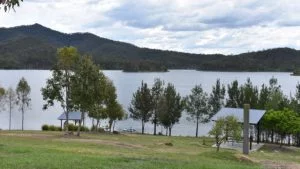 View of the Wyaralong Dam from Meebun Day Use Area