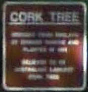 Brown sign for Cork Tree