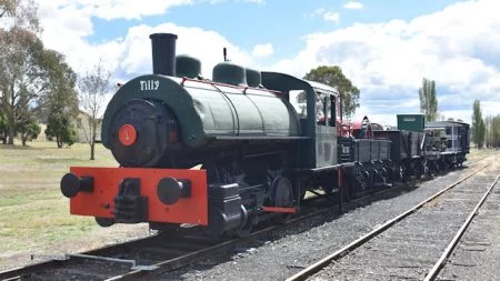 Steam locomotive named Tilly on display at Tenterfield Railway Museum