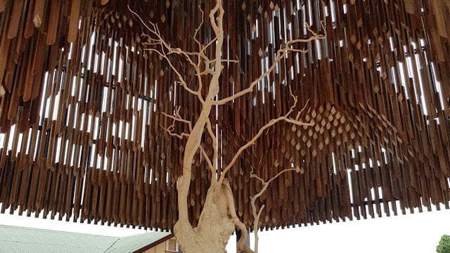 Inside the memorial of the Tree Of Knowledge in Barcaldine