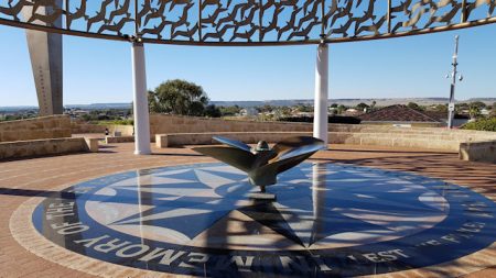Propeller from the HMAS Sydney as the centrepiece of the memorial at Geraldton