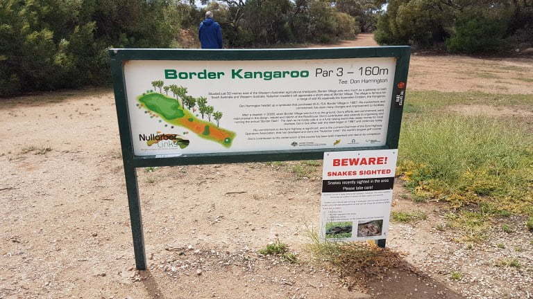 Nullarbor Links Golf Course Hole 6 Border Kangaroo