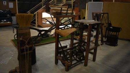 Broom Making Machine in the Maclean Bicentennial Stone Cottage Museum