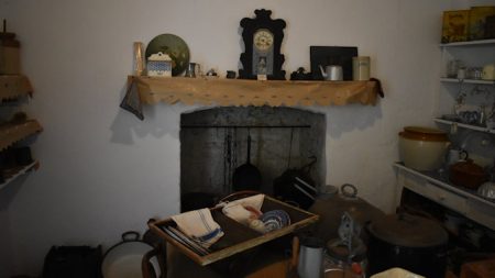 19th century kitchen recess in the Stone Cottage Museum in Maclean