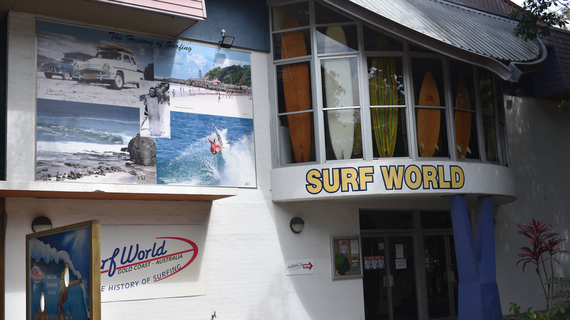 Entrance to the Surf World Museum in Currumbin, Gold Coast, Queensland