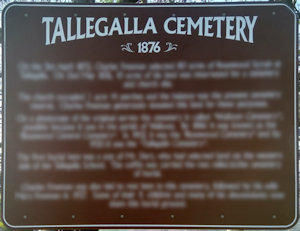 Brown sign for Tallegalla Cemetery
