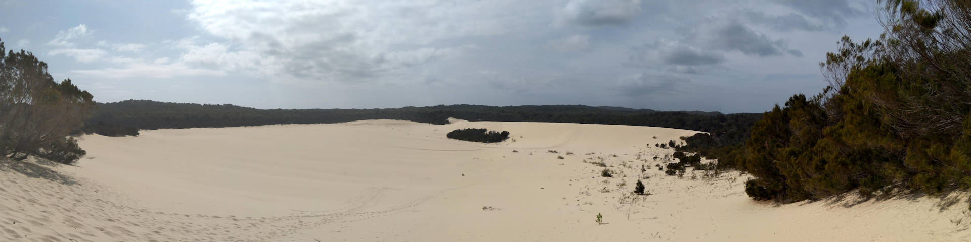 Desert sand basin on Moreton Island near Tangalooma Resort