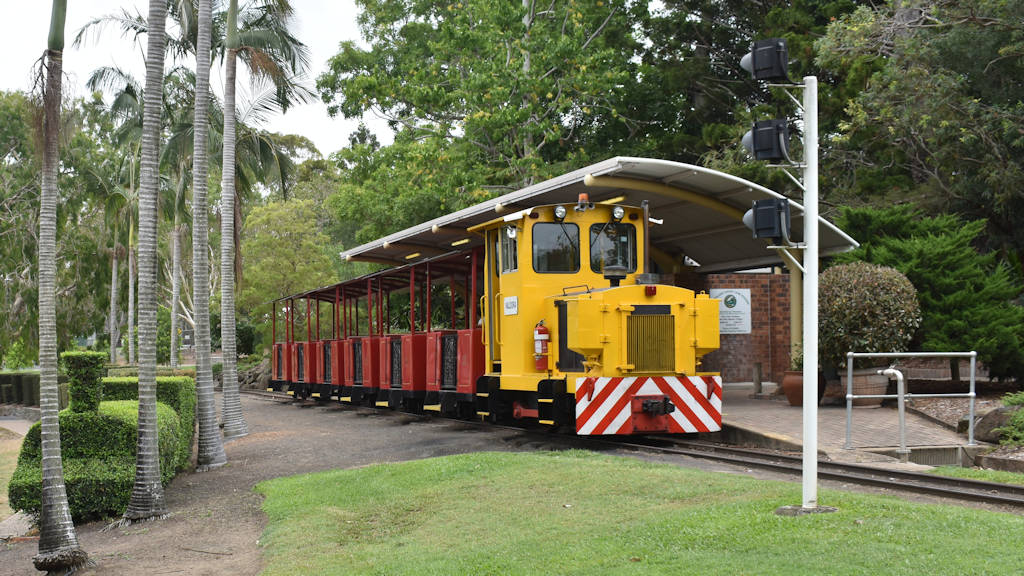 Sugar cane railway train ride at the Bundaberg Botanic Gardens Complex