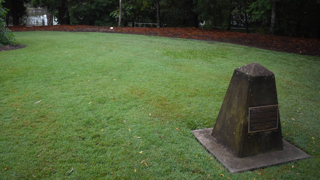 Hinkler Memorial Obelisk at the Bundaberg Botanic Gardens Complex