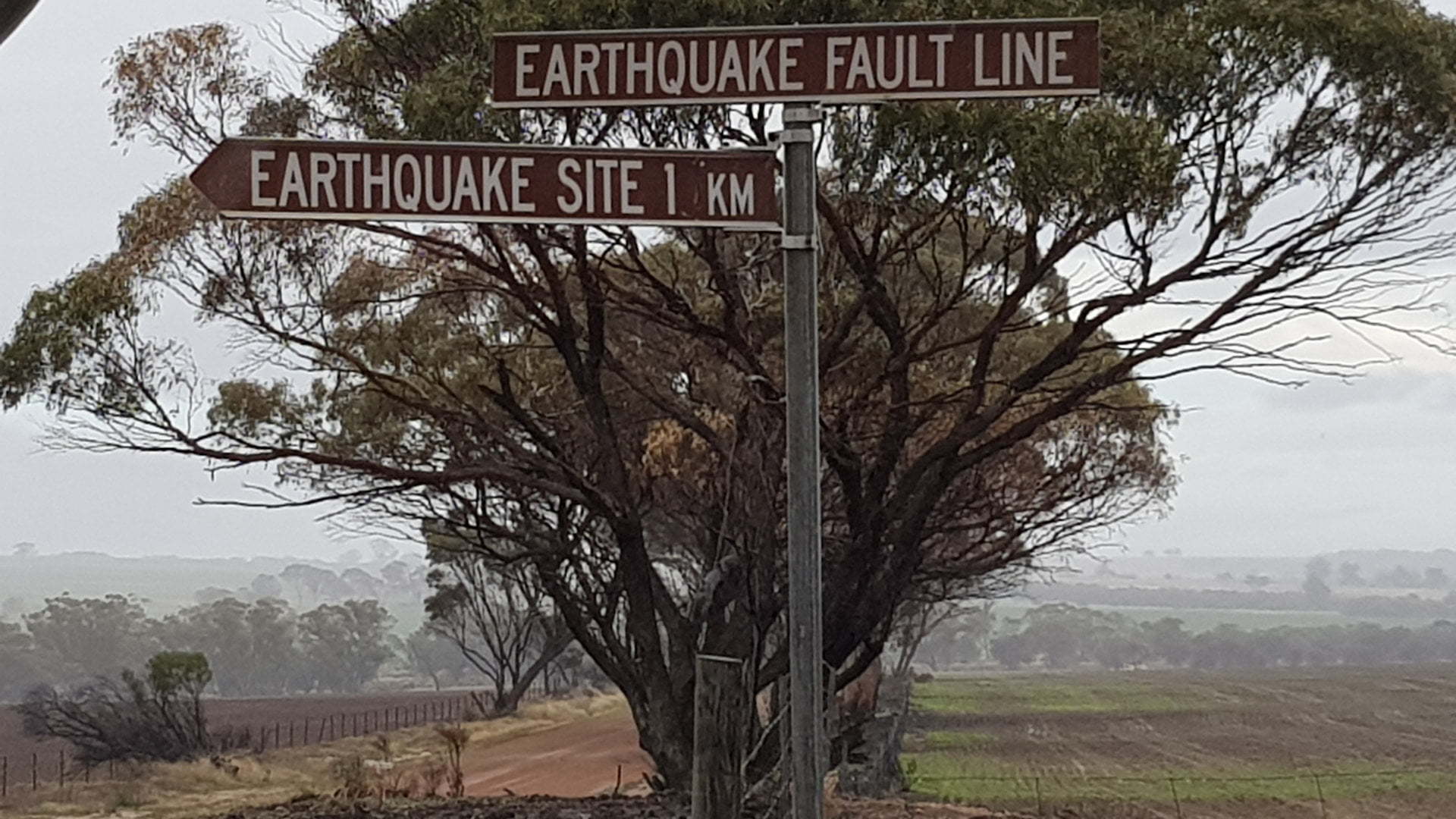 Earthquake Fault Line at Meckering South Australia