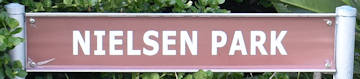 Brown sign for Nielsen Park