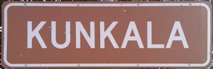 Brown sign for Kunkala