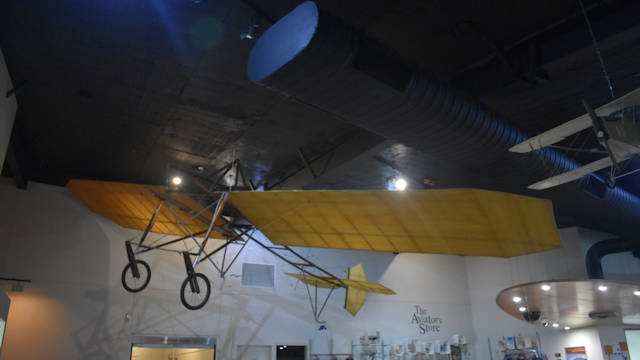 Pioneer aircraft hanging from the ceiling