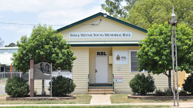 Entrance to a country town hall, taken at Howard Queensland