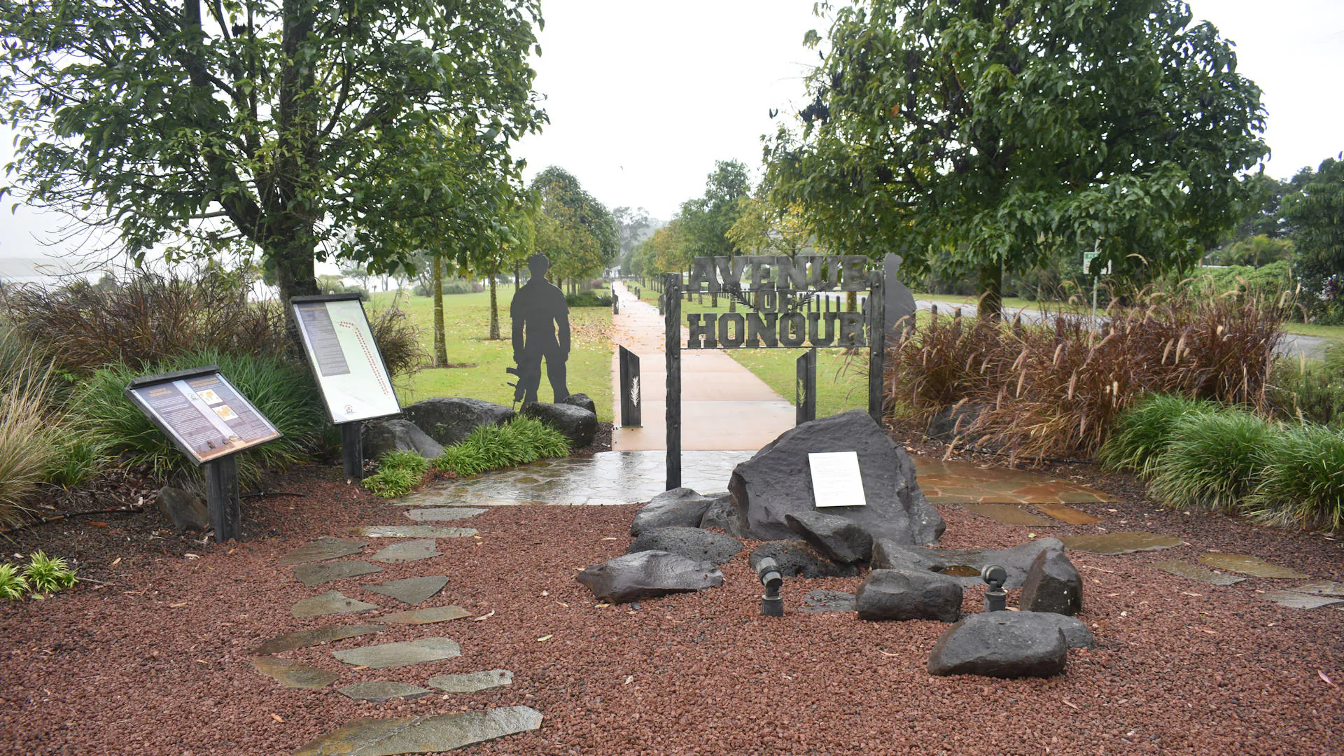 Entrance to the Afghanistan Avenue of Honour in Yungaburra