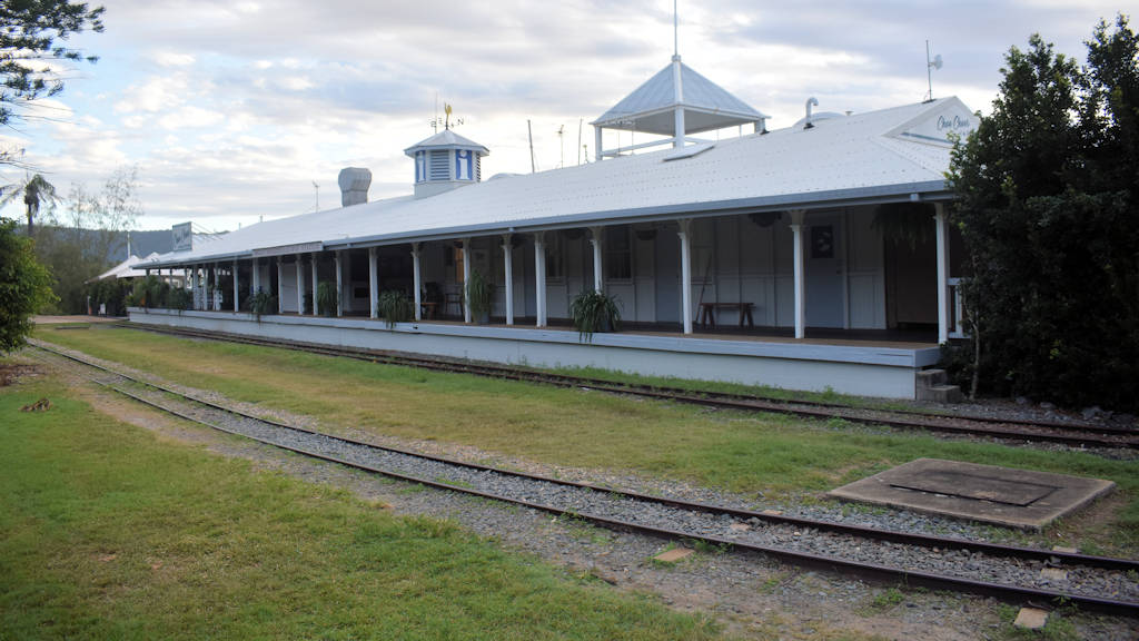 Railway line at the Port Douglas marina
