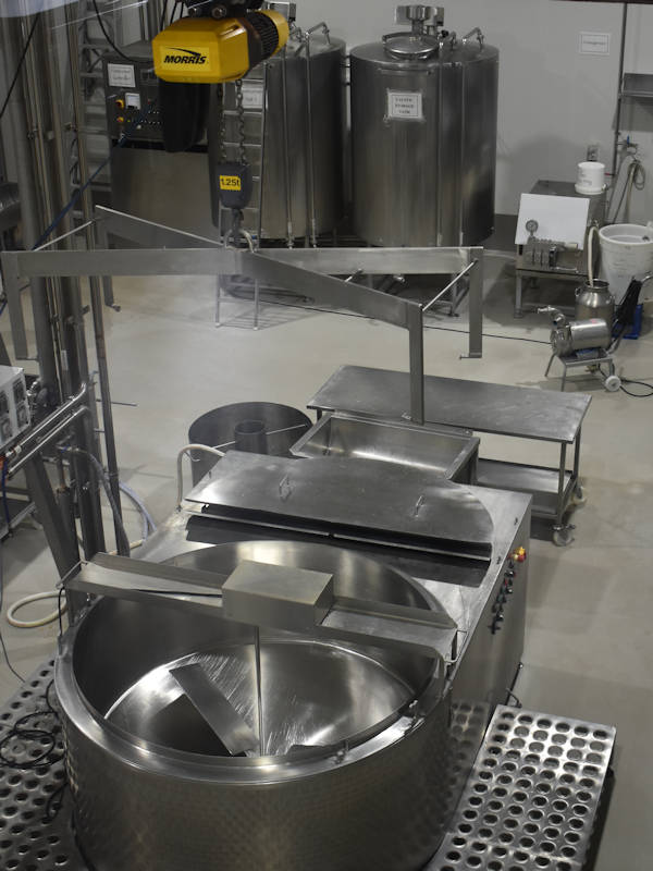 Cheese making equipment taken at Gallo Dairyland