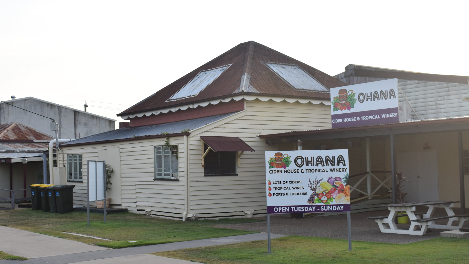 Front of the Ohana Cider and Winery in Bundaberg