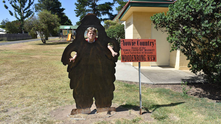 Yowie cut out of photos at Woodenbong