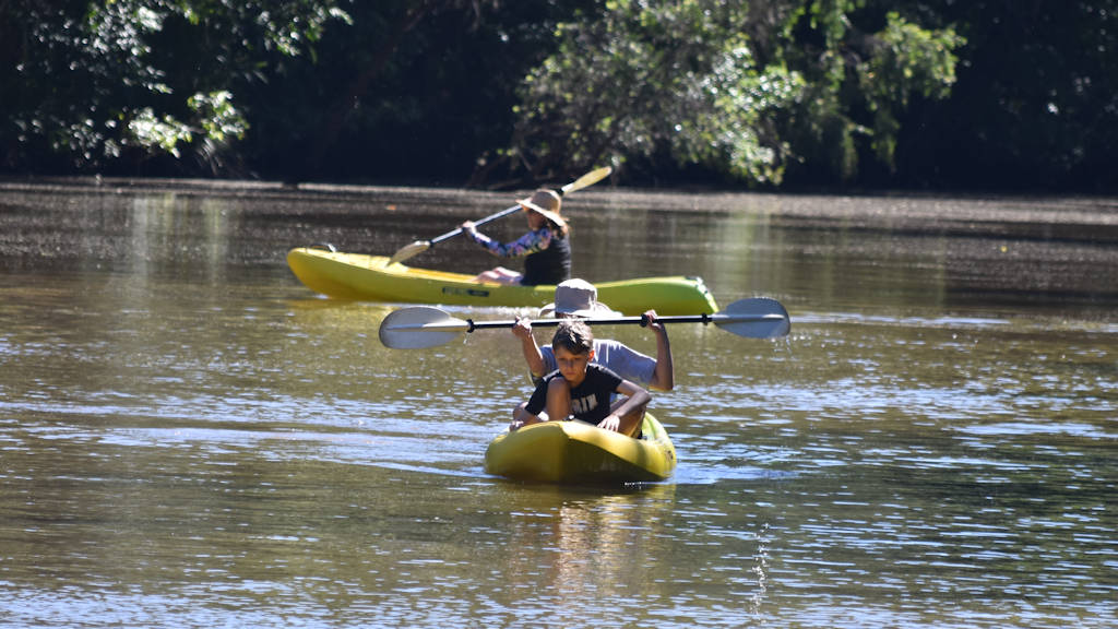 Kayaks on Yabba Creek