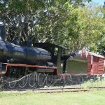 Proud Mary, steam locomotive located at the Rail Trail park in Imbil