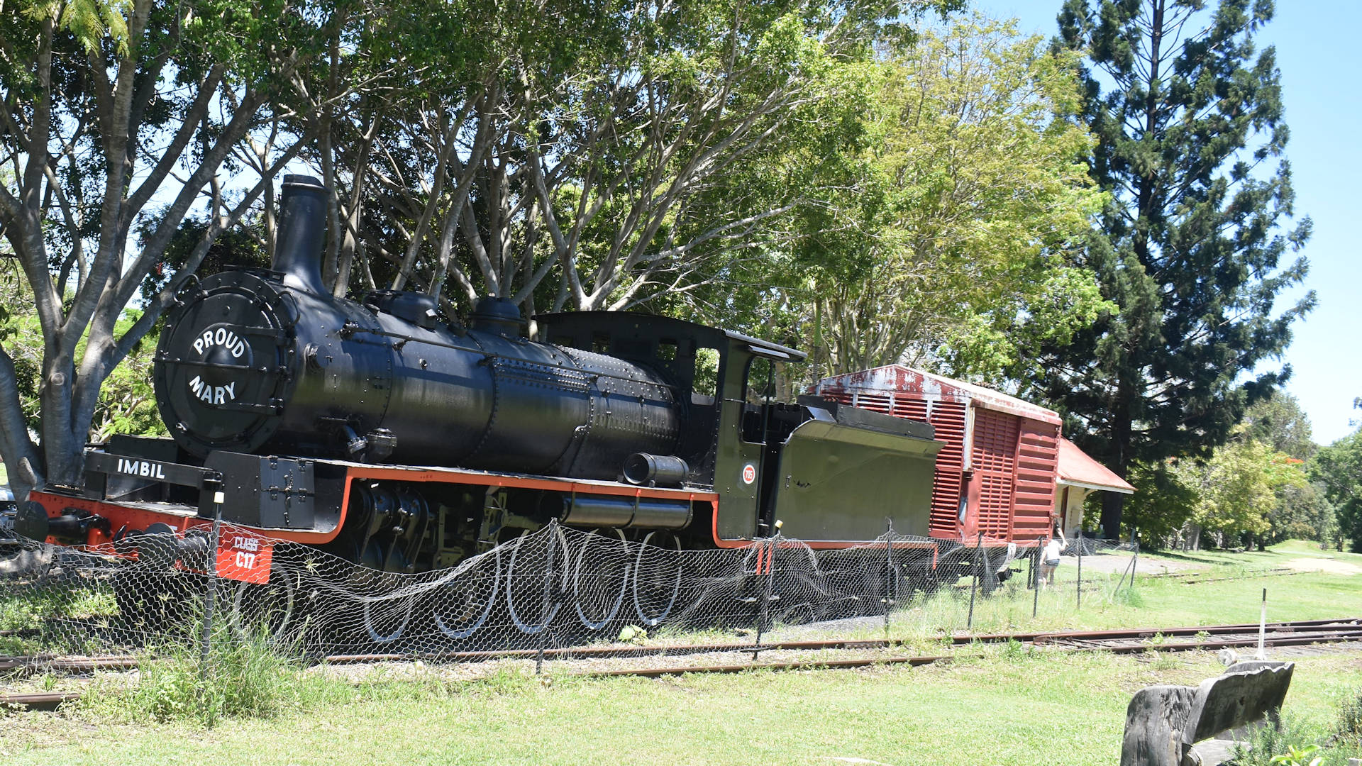 Proud Mary, steam locomotive located at the Rail Trail park in Imbil