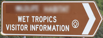 Brown sign for Wet Tropics Visitor Information