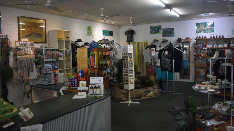 Gifts and souvenirs in the Daintree Village visitor information centre