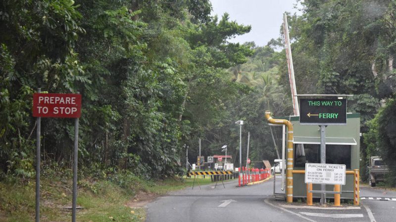 Toll gate for the Daintree River Ferry