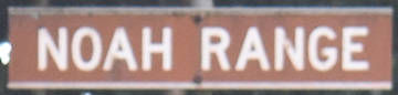 Brown sign for Noah Range
