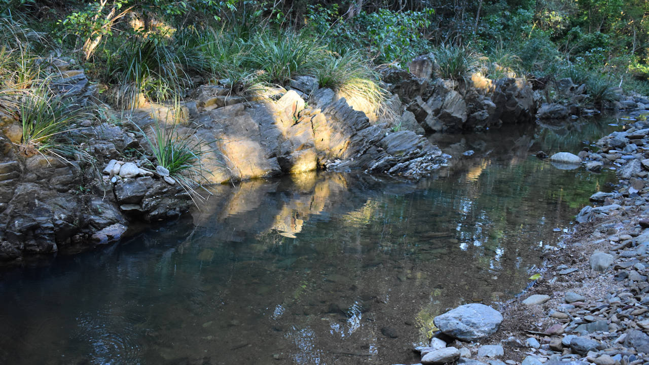 Waterhole in Wararba Creek in Jackson Park, Wamuran Basin