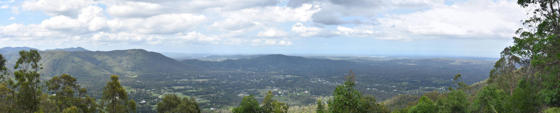 View from Jollys Lookout on the Mt Nebo Tourist Drive