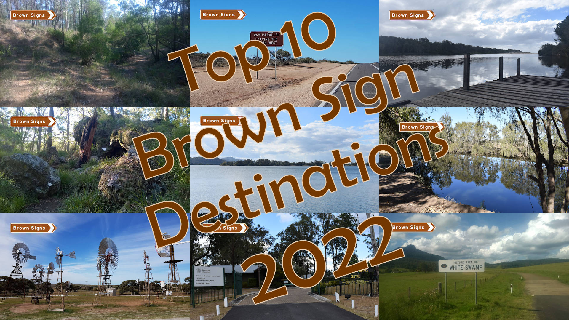 Top 10 brown sign destinations 2022