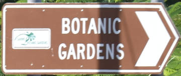 Brown sign for Botanic Gardens