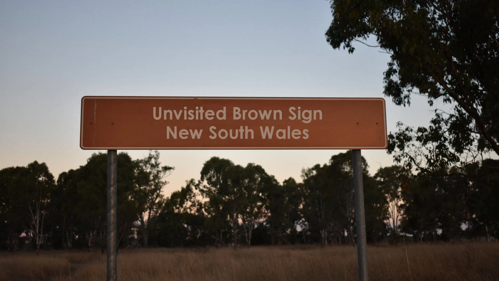 Unvisited Brown Sign New South Wales