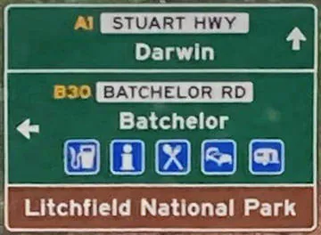 Brown sign for Litchfield National Park